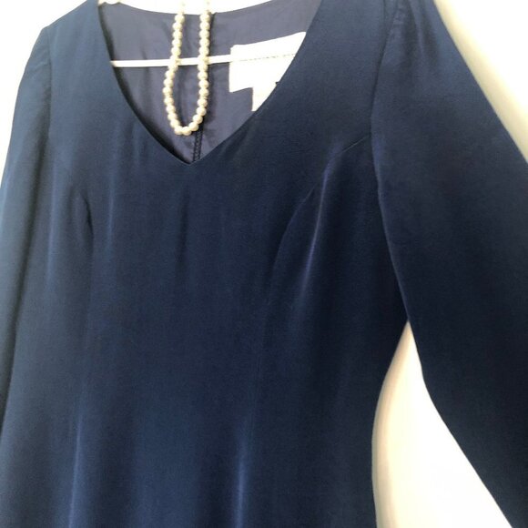 Hugo Buscati Collection Royal Blue Silk Dress Size 8 - Picture 5 of 12